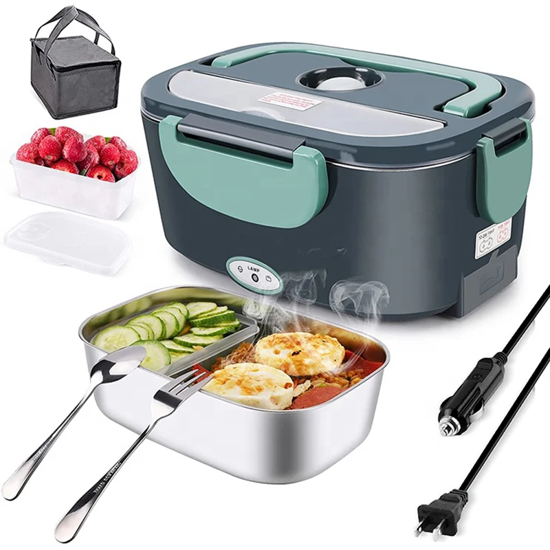 Portable 12V 110V 220V Bento Boxes Food Warmer Container Heated Lunch