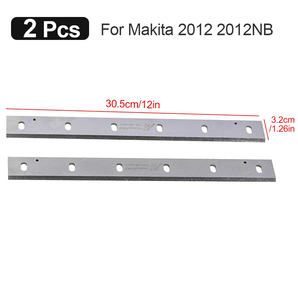 2Pcs 12" Planer Knife Blades 305x32x3mm High Speed Steel Blade Planer Thicknesser For Makita 2012 2012NB Woodwork Parts