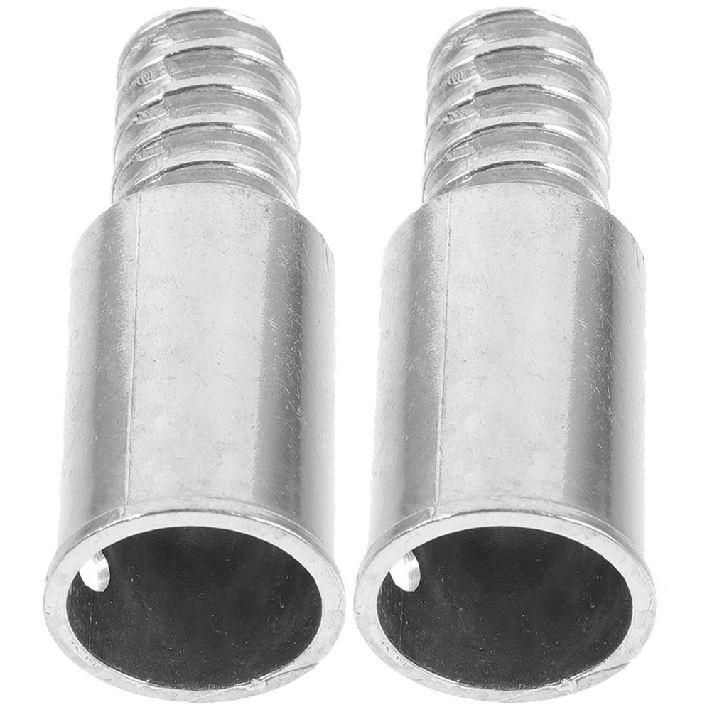 2pcs Broom Extension Pole Adapter Tips Metal Threaded Handle Tips End Adapter Repair Kit Connector Handle American Thread 2