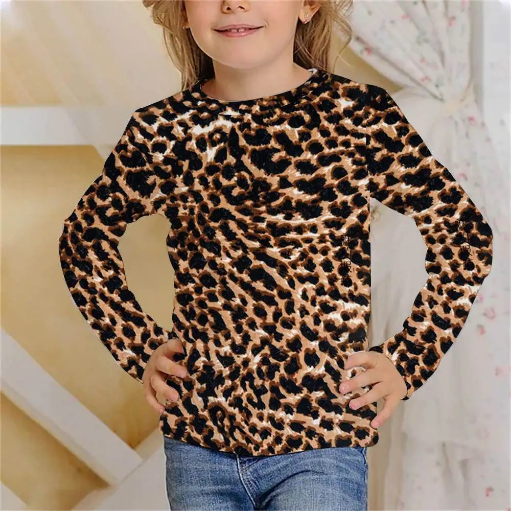 Girls Leopard Print Tee 2