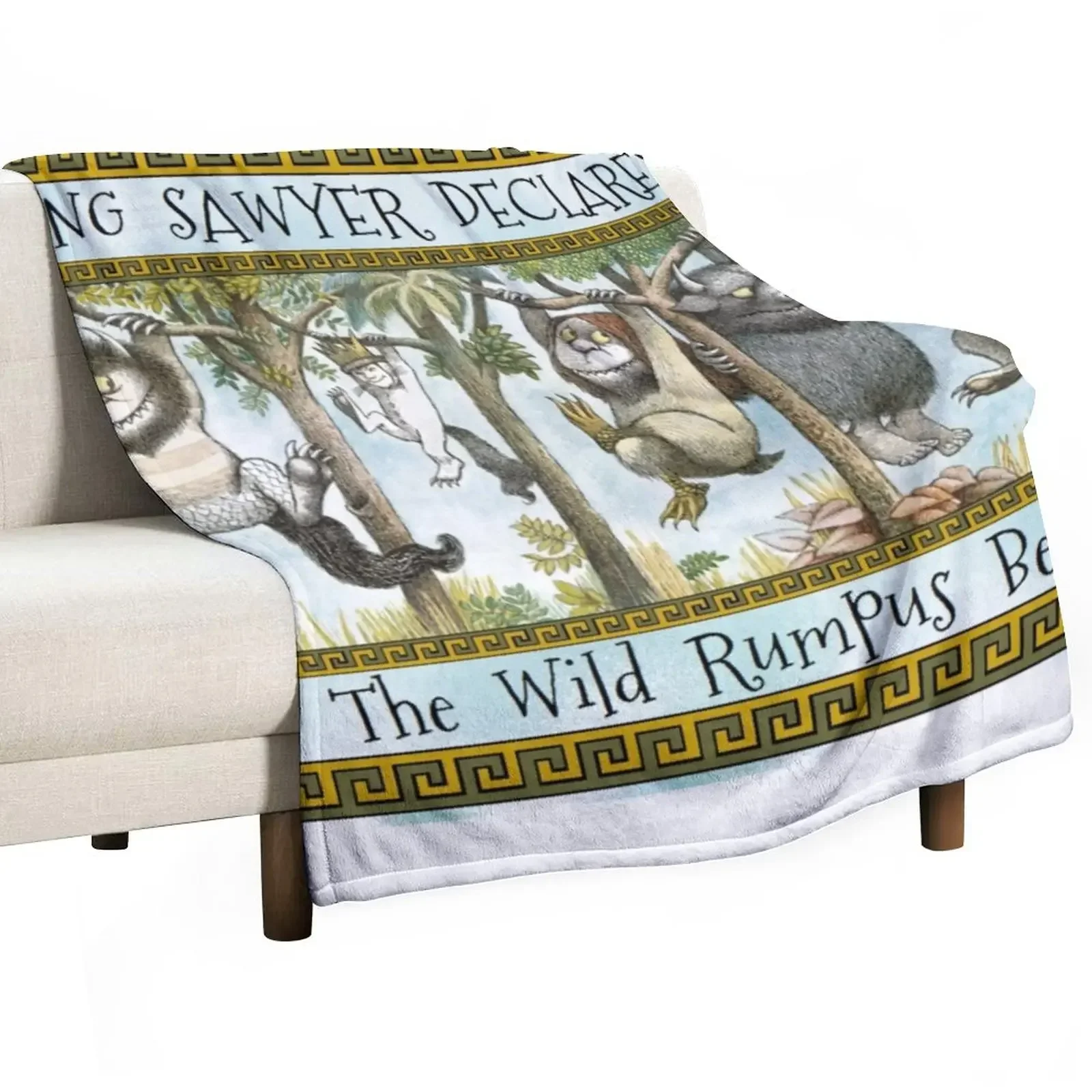 

Where The Wild Things Are Personalized King Name Throw Blanket sofa bed Luxury Decorative Sofa warm for winter Blankets