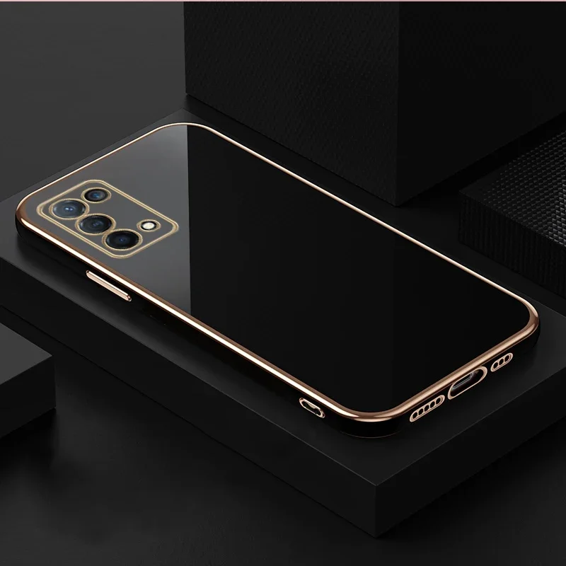 thumbnail image 1 of Funda de teléfono chapada brillante de lujo para OPPO A5, A9, A15, A16, A52, A53, A36, A54, A55, A57, A74, A76, A93, A94, Reno7F19, funda protectora de silicona, 1 of 5