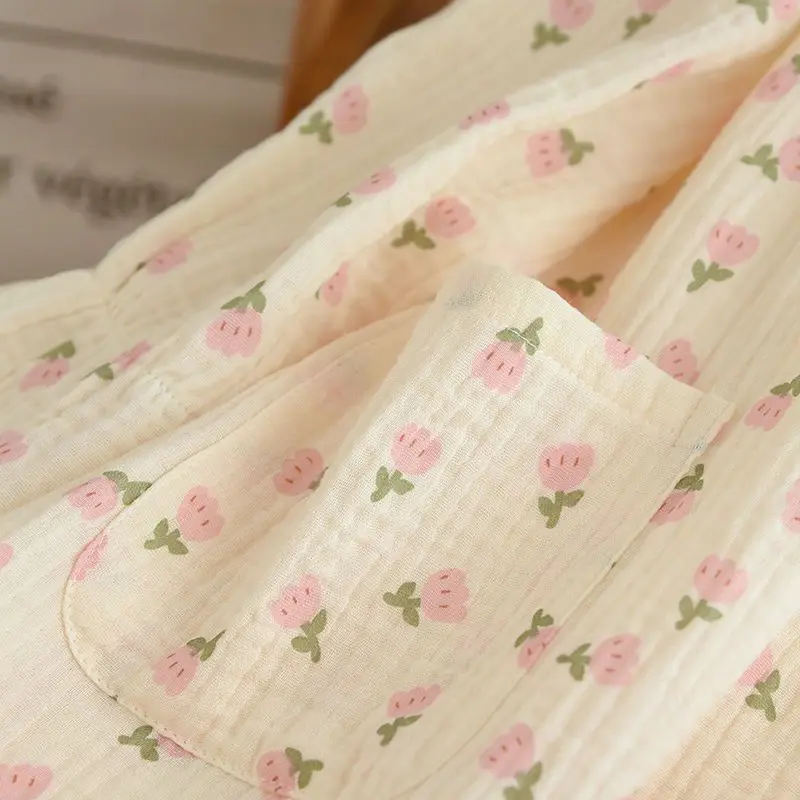 New Women's Mid-length Cotton Nightgowns Sweet Ladies Princess Style Long-sleeved Nightdress Loose Casual Maternity Sleepshirts