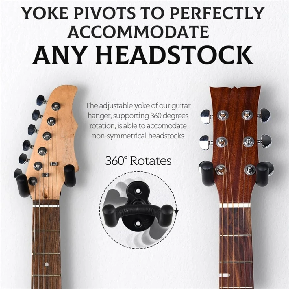 Guitar Wall Mount 1 Pc Metal U-Shaped Guitar Wall Mount Stand Hanger Holder Hook for Acoustic Electric Guitar Banjo Bass Gift for Player