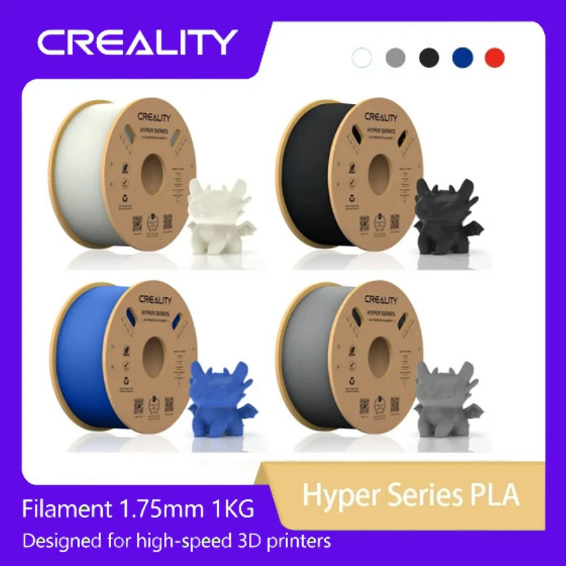 

Creality 3D Printer Filament Hyper PLA Filament 1.75mm 1KG High Speed High Flow for K1 Max Faster Cooling Better Fluidity