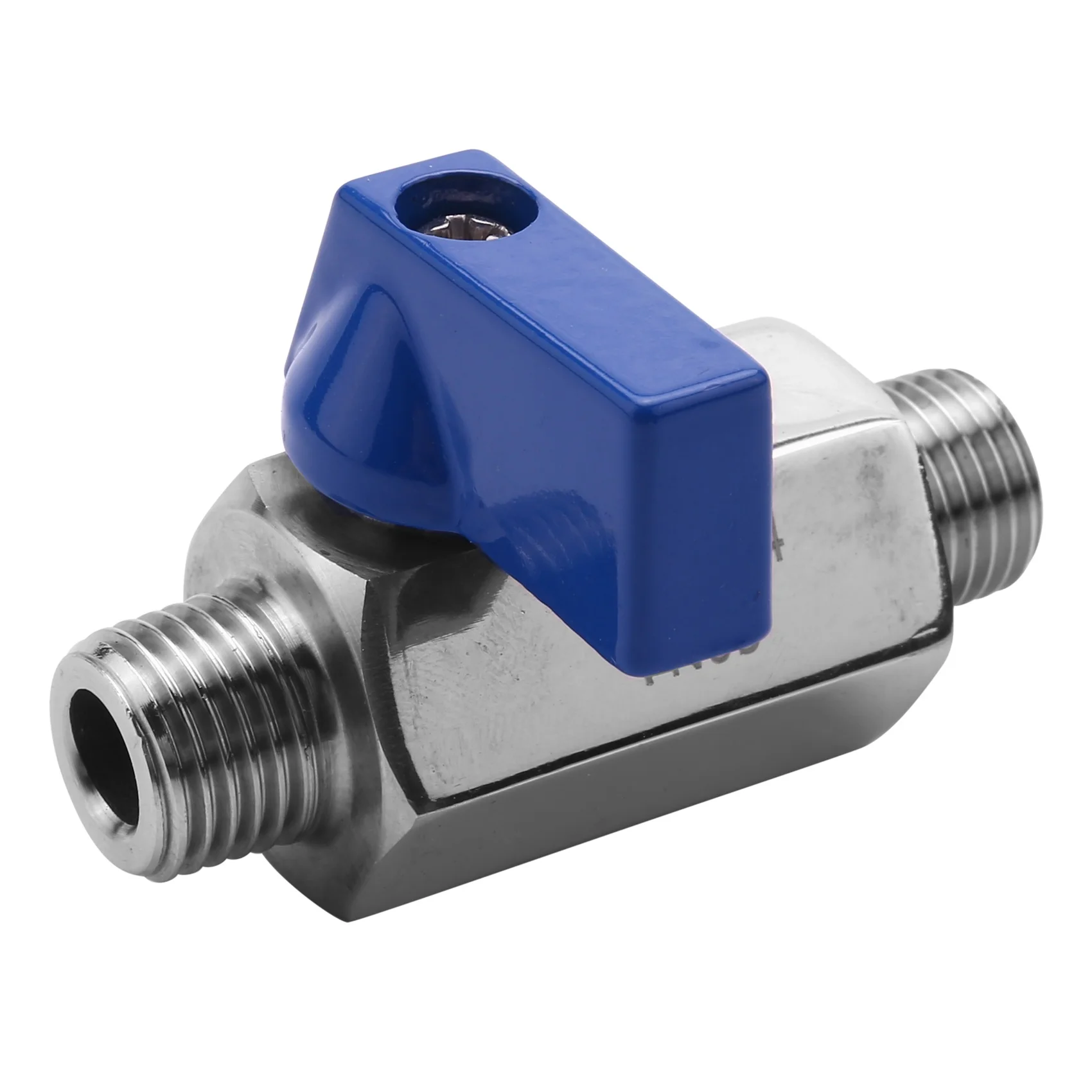 ABZV-Stainless Steel Ball Valve-1/4 Inch NPT Thread Male Small Mini Ball Valve (1/4inch Male&Male)