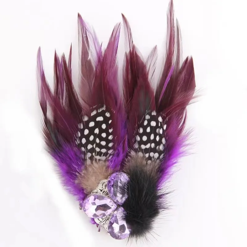 Boutonniere 클립 칼라 브로치 핀, 비즈니스 연회 브로치, 깃털 꽃 세트, 웨딩 코사지 호스트, 공연 액세서리