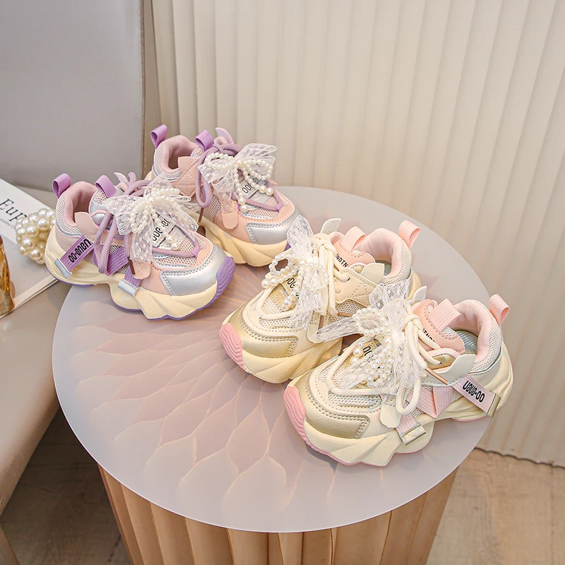 Girls Autumn Sneakers Non Slip Breathable School Shoes