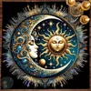Sun and Moon Tarot Tablecloth Pagan Altar Cloth For Spread Tarot Reading Cover Divination Tarot Mat Spiritual Oracle Cards Pad 5