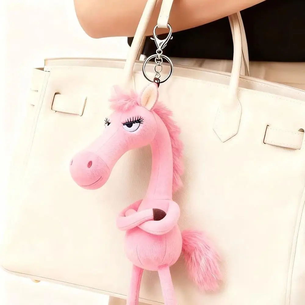 Cute Horse Keychain Plush Toys Backpack Pendant Decoration Year of The Horse Plush Best Toy New Year's Gifts for Boys and Girls
