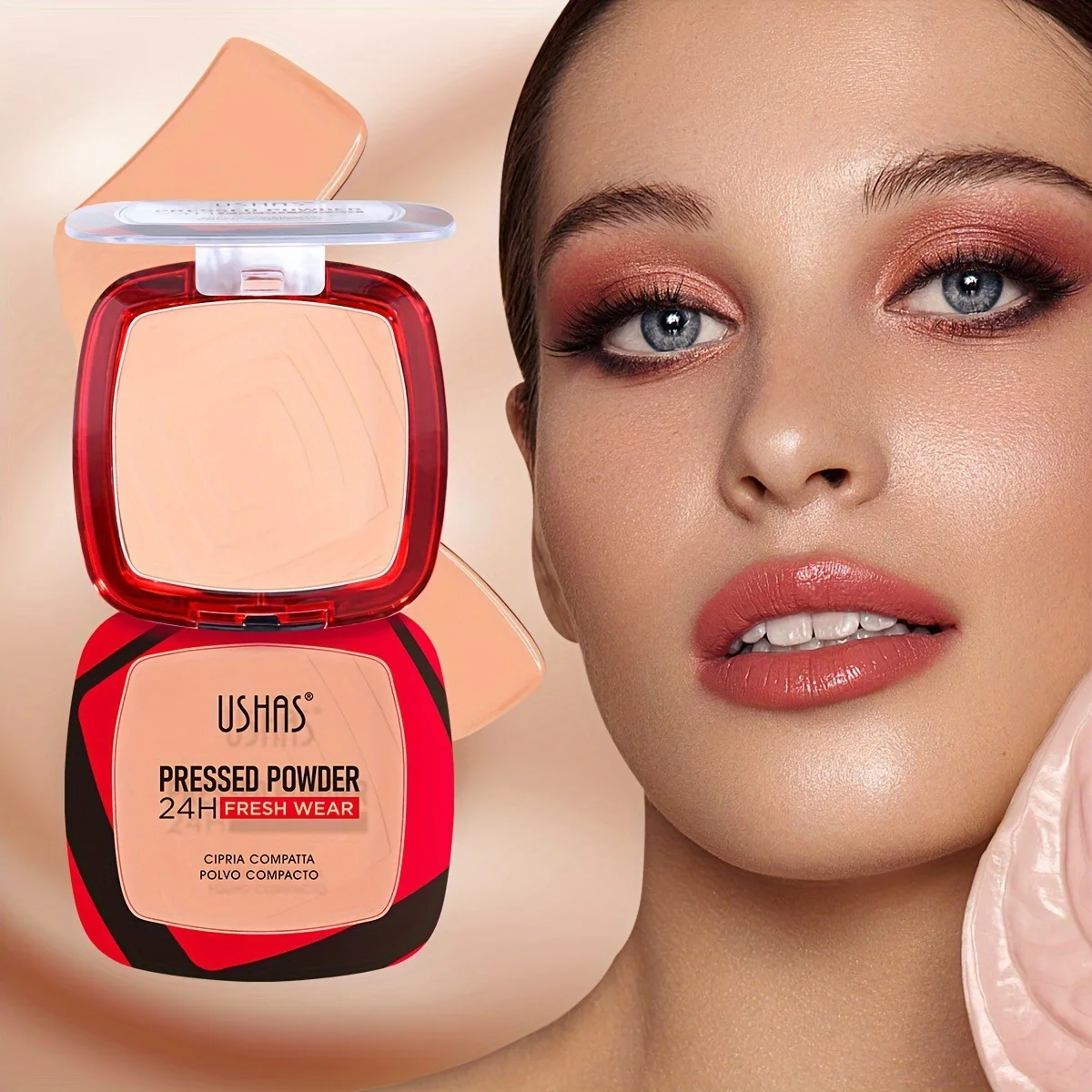 Description Picture 3 of itemLong Lasting Waterproof Makeup Powder Compact Setting Concealer Non Caking Moisturizing Loose Mineral Foundation