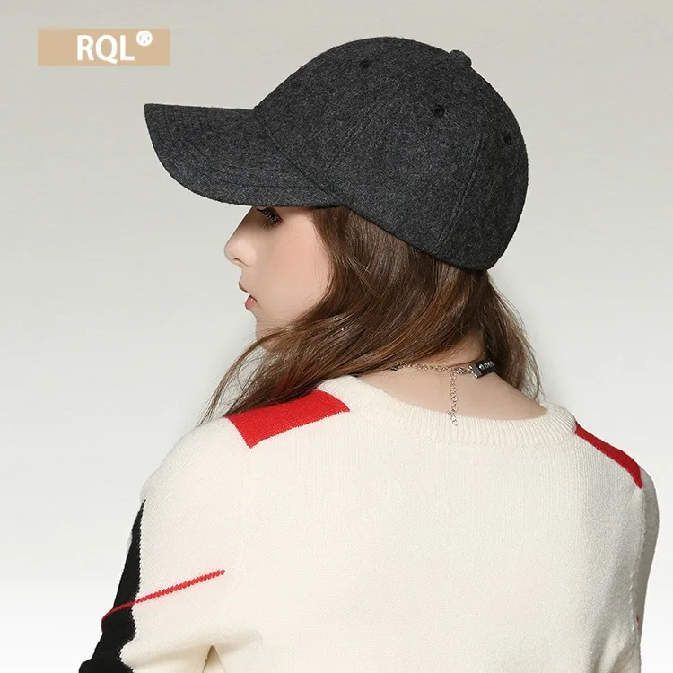 Women Baseball Cap Autumn and Winter Thickened Keep Warm Fashion Trucker Cap Solid Color