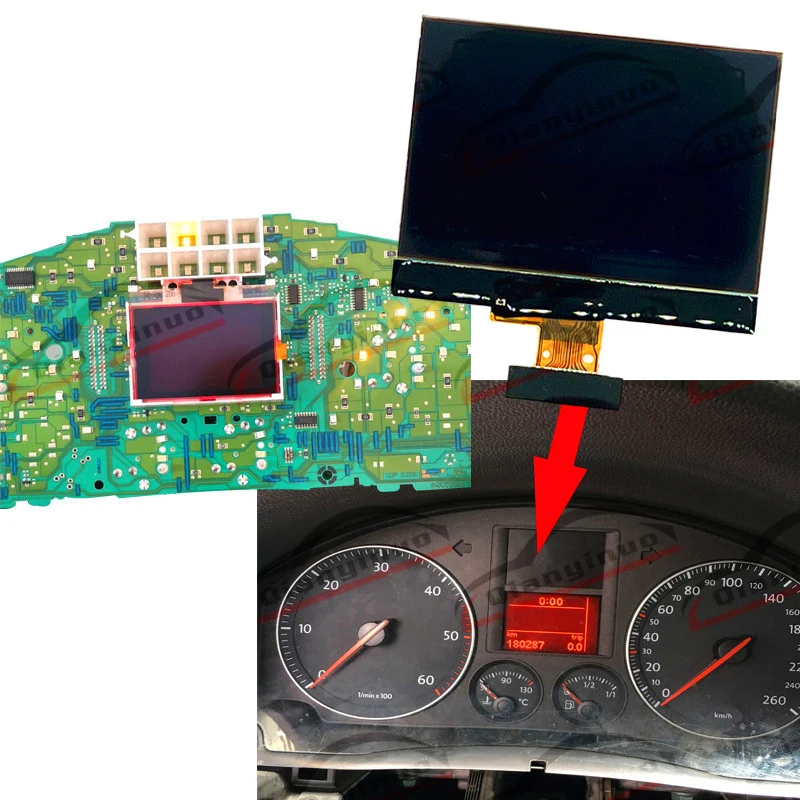 Dashboard LCD Display For Volkswagen Golf 5/Golf 6/Touran/Passat Sagitar and Skoda LCD Instrument1TD920862 1TD920861