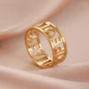 Amaxer LOVE FAITH HOPE Ring for Women Girls Stainless Steel Gold Color Fashion Rings Birthday Wedding Jewelry Gifts 1