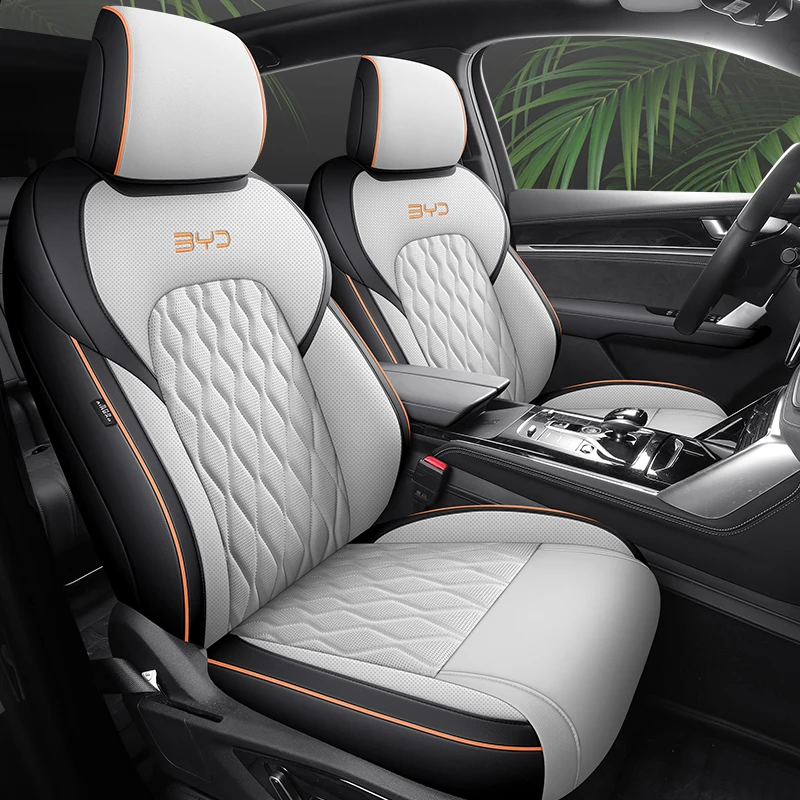 BYD Tang DMi DMP EV 5 6 7 용 맞춤형 카시트 커버, 전면 중간 및 후면 전체 세트
