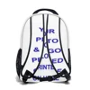 Custom Customized your name and photo High Waterproof College Backpack Laptop Travel Book Bag 17inch Suit(Lunch Bag,Pencil Case) 4