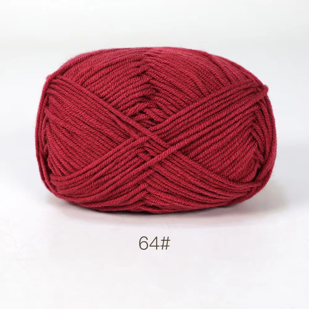 Luxurious Soft Milk Cotton Yarn Pack for Knitting and Crochet Projects - 5PCS, Total 250g