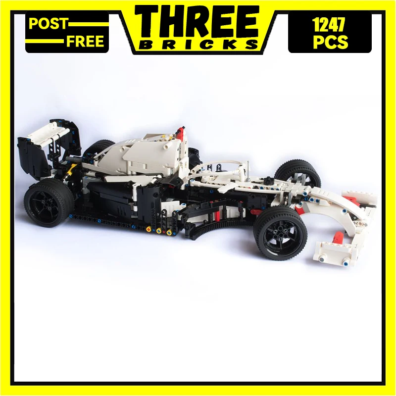 

Moc Building Blocks Classic Formula 1 Fleet Car Model Technology Bricks Vehicle Legendary Sportscar DIY Toys For Kids Children