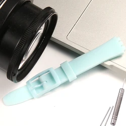 Colorful Silicone Sport Strap Bracelet - 12mm Wristband Replacement for 12mm (Baby blue)