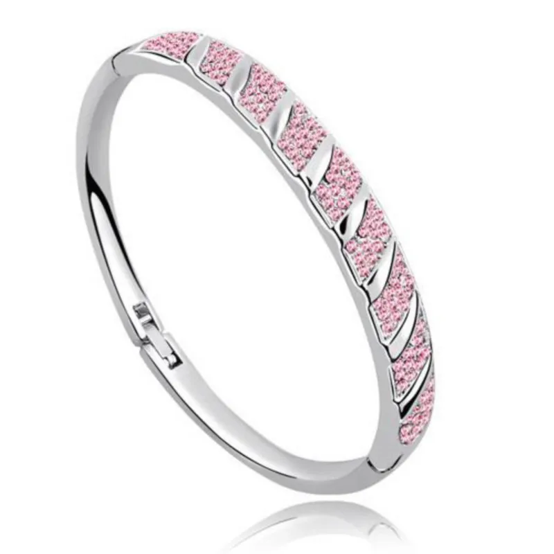 Crystal bracelet Shine rhinestone Circle Cuff bracelet Bangl crystal fashion jewelry charm girl accessories