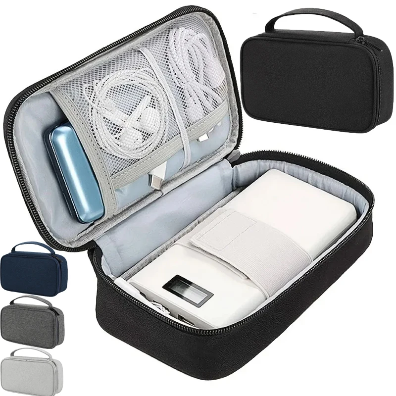 Travel Organizer Portable USB Flash Drives Accessories Case Dustproof Cord Apple iPhone Samsung Phone Electronic Storage Bag