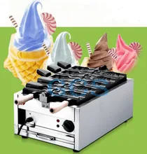  Electric 110v 220v Commercial Use Ice cream Taiyaki machine Fish cone waffle maker ice cream Fish molds 