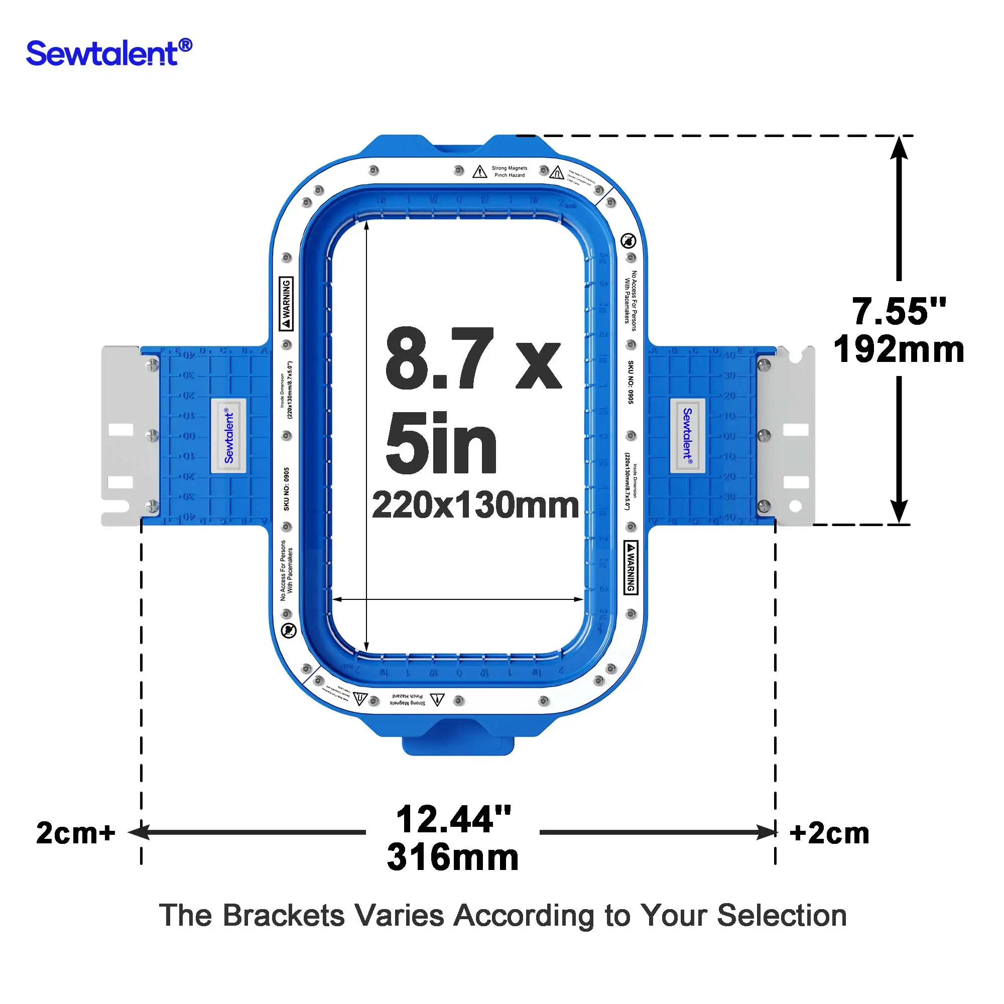 

Sewtalent Magnetic Mighty Hoop Frame Embroidery Hoops for SINSIM ERED Embroidery Machine