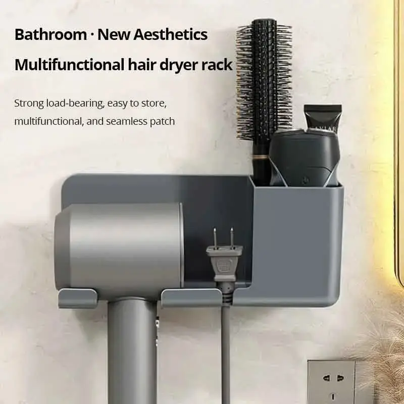 Hair Dryer Storage Rack Wall Mounted