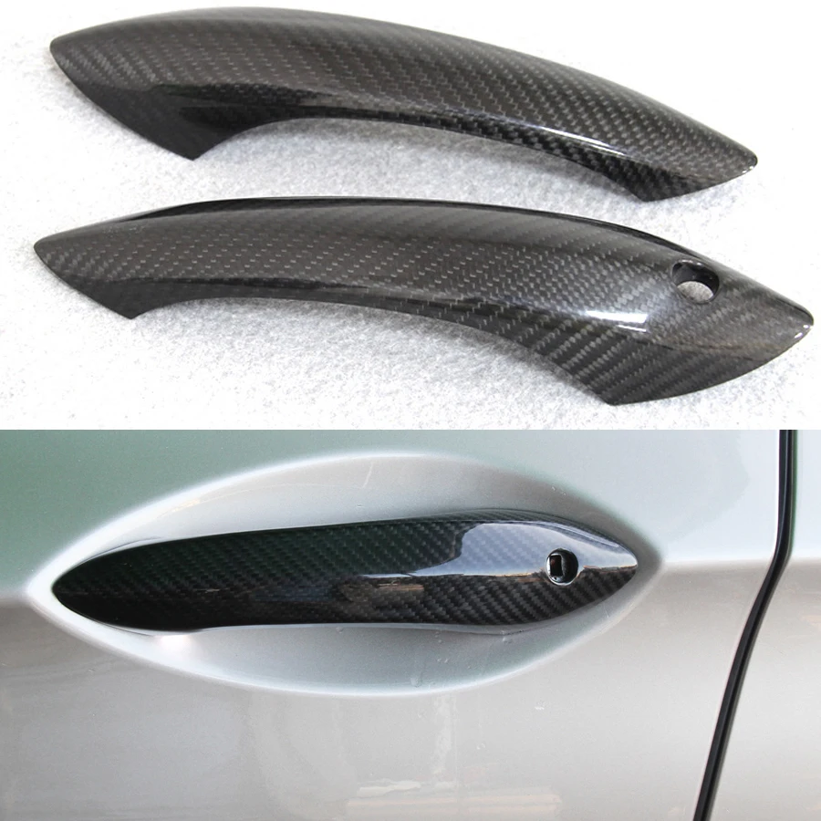 

F10 F18 High quality dry carbon fiber door handle grip For BMW 5 6 7 Series F01 F02 F12 F13