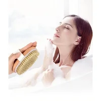 2 In 1 Dry Skin Body Brush Natural Bristle Dead Skin Remover Anti Cellulite Exfoliates Blood Circulation Health Massage Tools 2