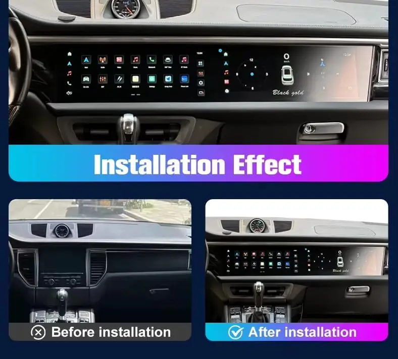 For Porsche Macan 2014-2016/2017-2024 CarPlay Android Car radio Dual Screen,ster