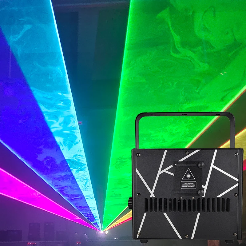 Projecteur de lumière laser à motifs rouges et verts, boule magique LED