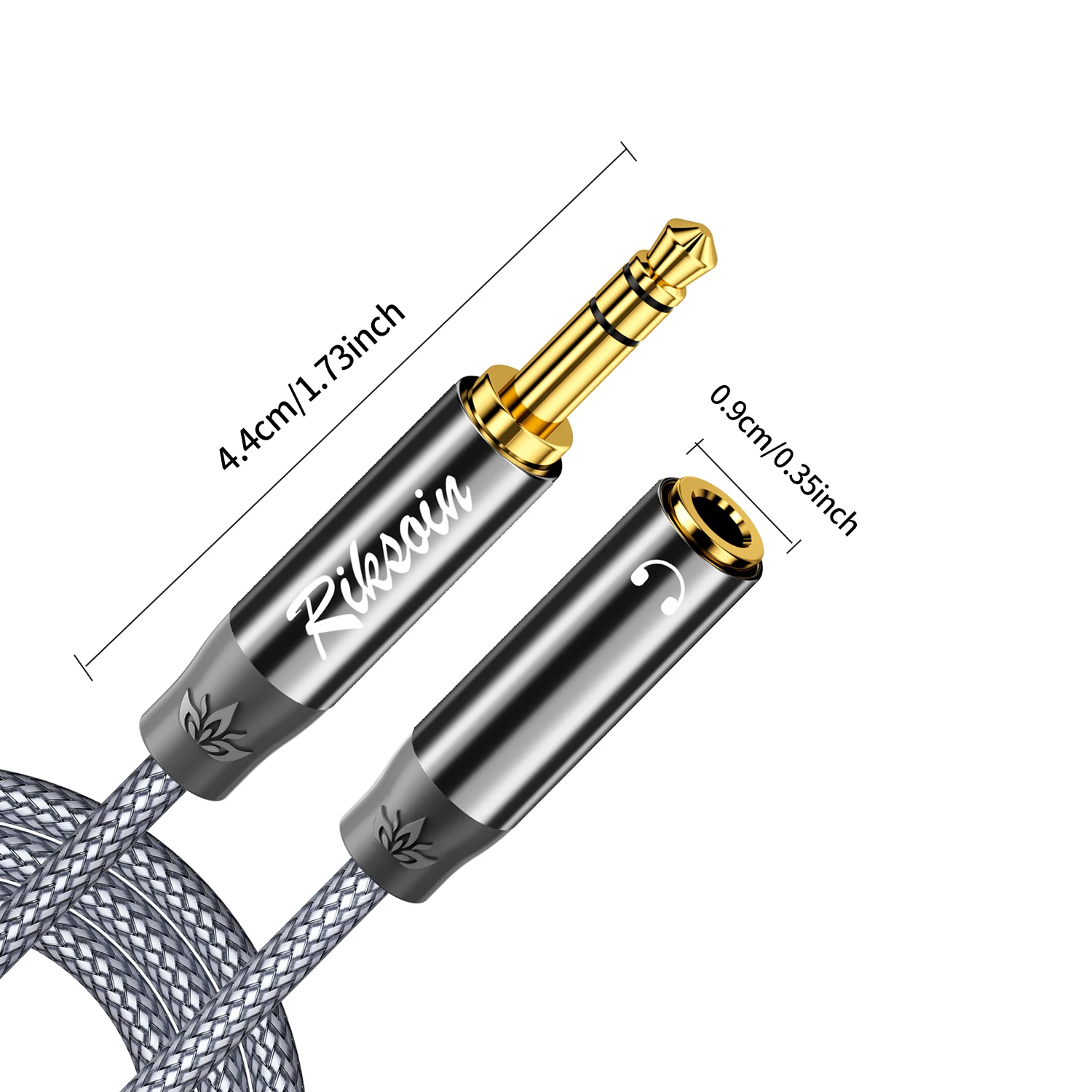 Nylon Braided 3.5mm Audio Extension Cable - Male to Female TRS Aux Cord Extender