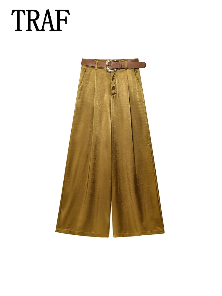 بنطلون نسائي كاجوال من TRAF، تصميم جديد وعصري، بقص...