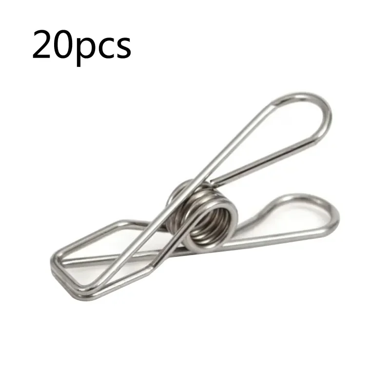 

Pegs Windproof Clothes Clips Durable Socks Grade Metal Multipurpose For Clothespin Hanging Stainless Towels Pcs Steel 20 Marine