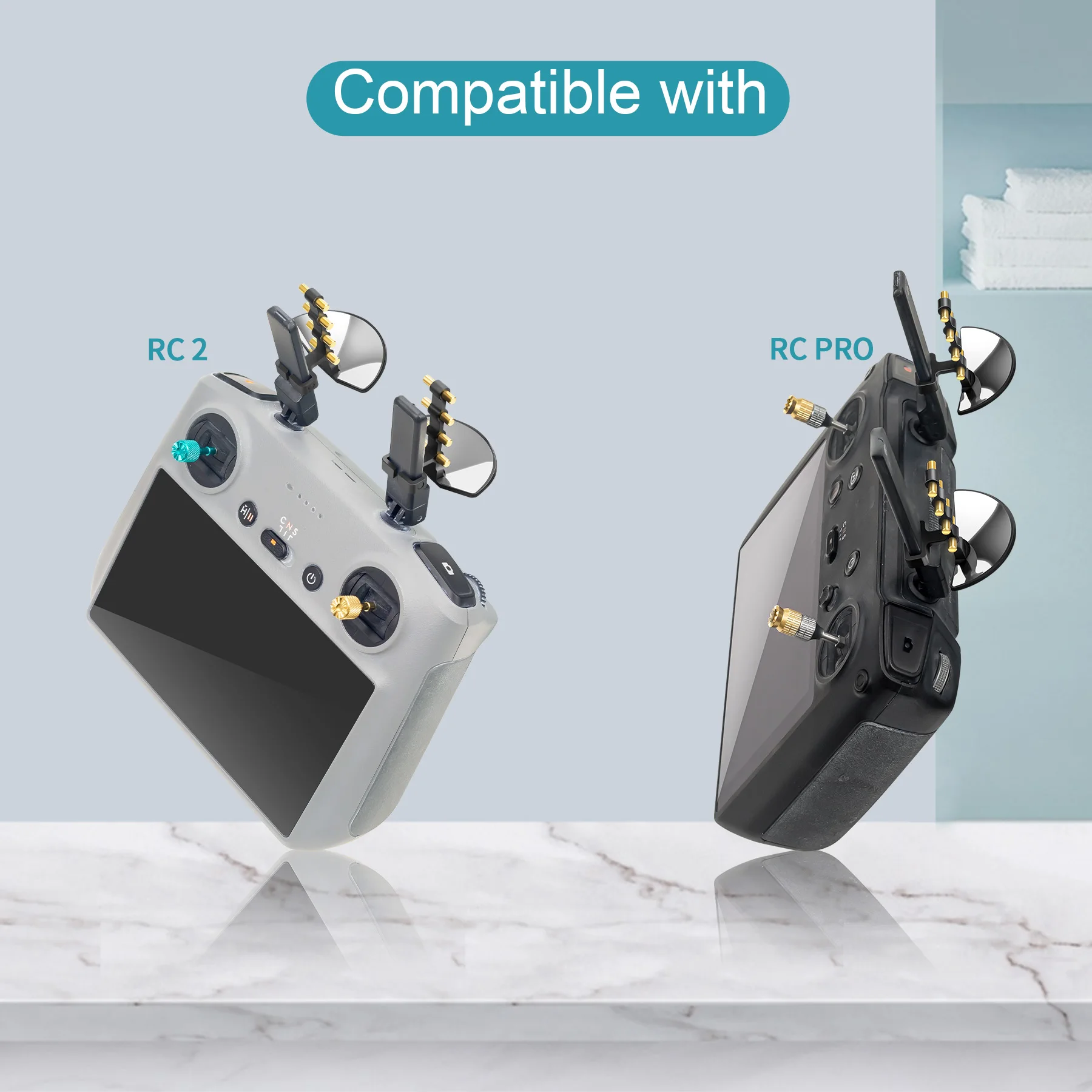 Amplificateur d'antenne pour télécommande DJI RC 2 et RC Pro ouvert montrant les composants internes