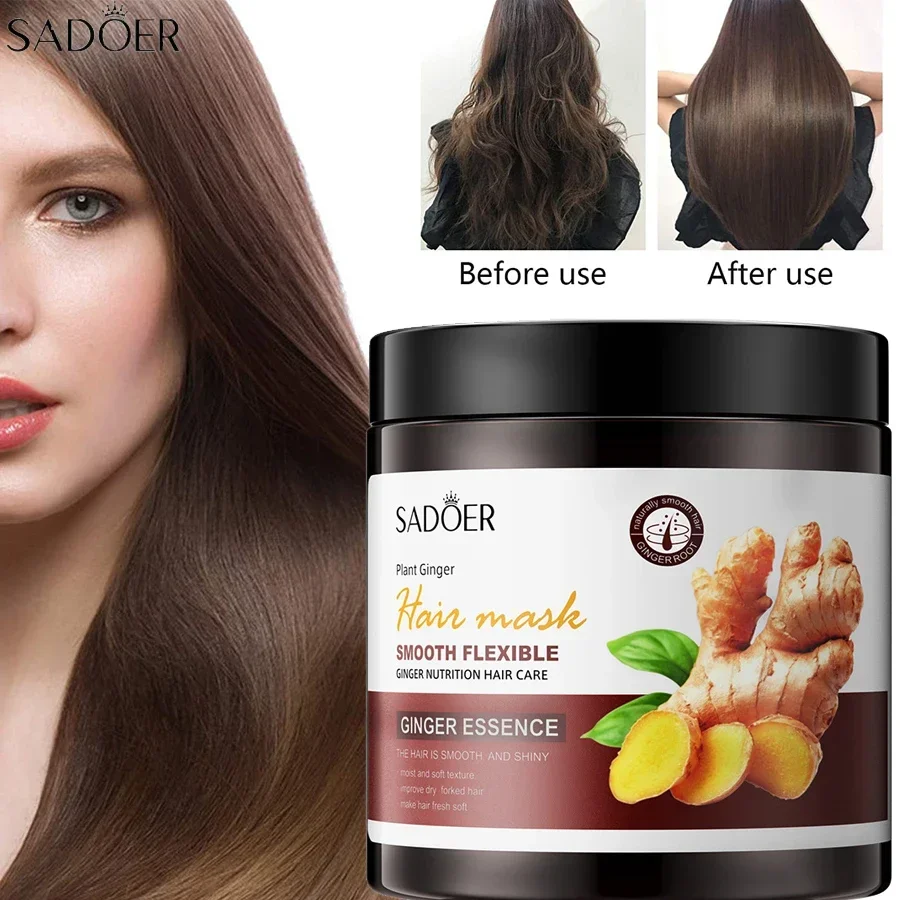 

500g Hair Mask Repair Amino Damage Hair Treatment Straightening Anti-Hair Loss Hairs Frizz Smoothing Hair Care Products Ginger