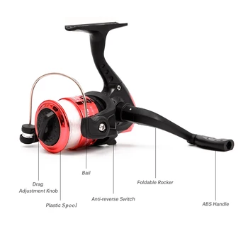 Lixada Fishing Rod Reel Combo Full Kit with 2PCS 2.1m Telescopic Fishing Rods Spinning Reels Fishing Lures Hooks Fishing Bag 3