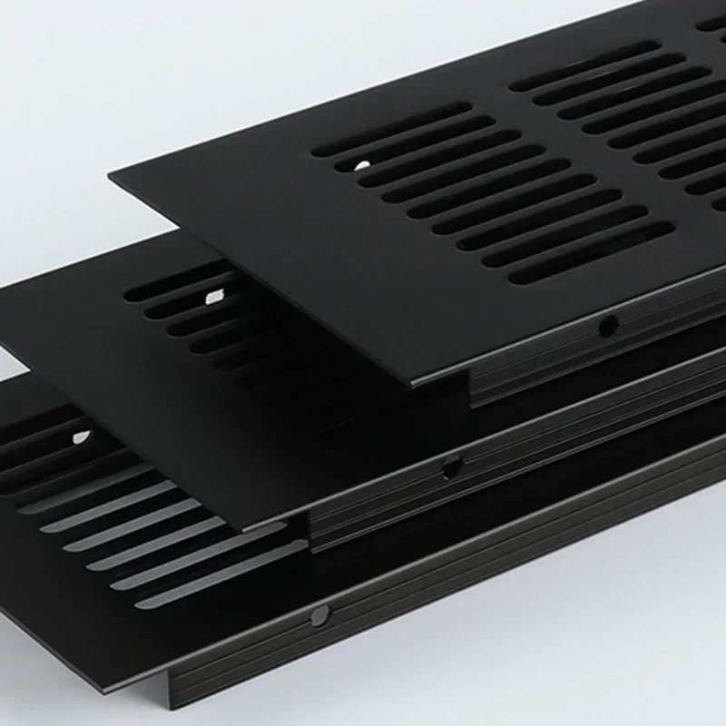 Aluminum alloy cabinet Air Vent black decoration cover Hole plug Ventilation Grille air vent grille ventilation grille air vent cover For Wardrobes Cupboar Hardware Accessories