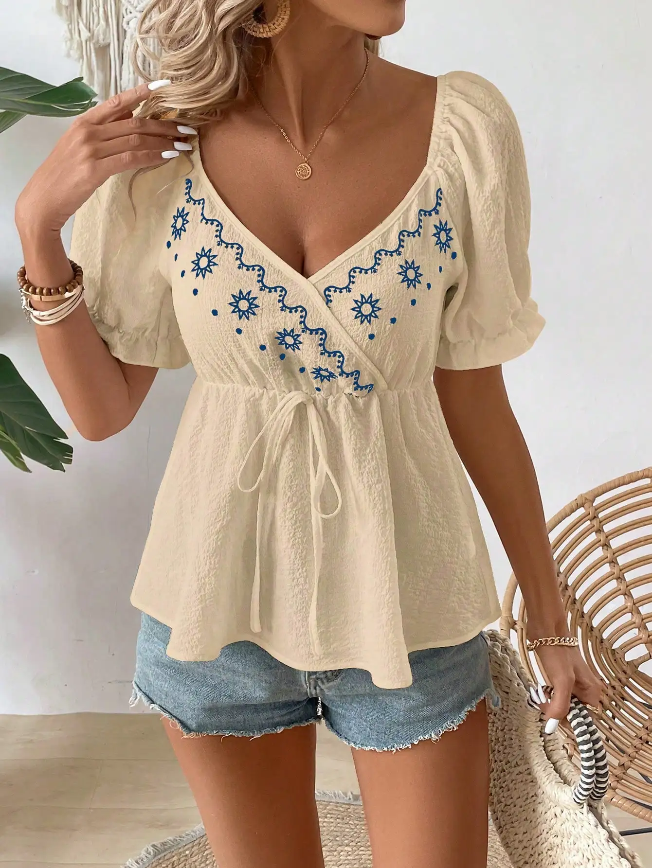 Women's Casual Contrast Color Shirt, Comfortable Fashionable Design, Suitable for Daily Wear, Spring-Summer Women's Wardrobe Sin - 3