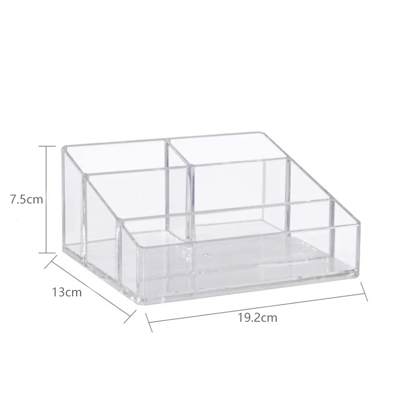 Clear Plastic Makeup Organizer Cosmetic Storage Box Makeup Brush Holder Stationery Storage Pen Holder Lipstick Display Stand 6