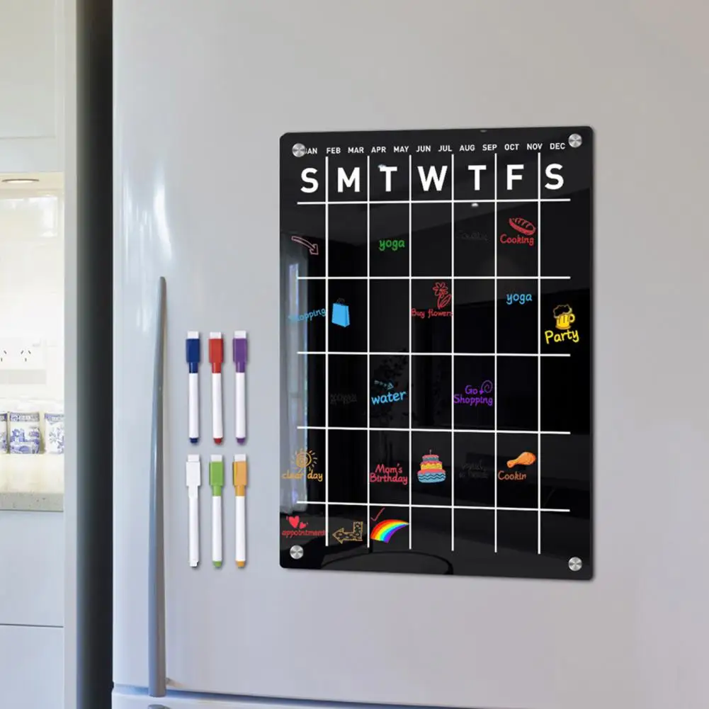 Weekly Planner Black Magnetic Whiteboard Organizing Plans Black Magnetic Whiteboard Weekly Planner with