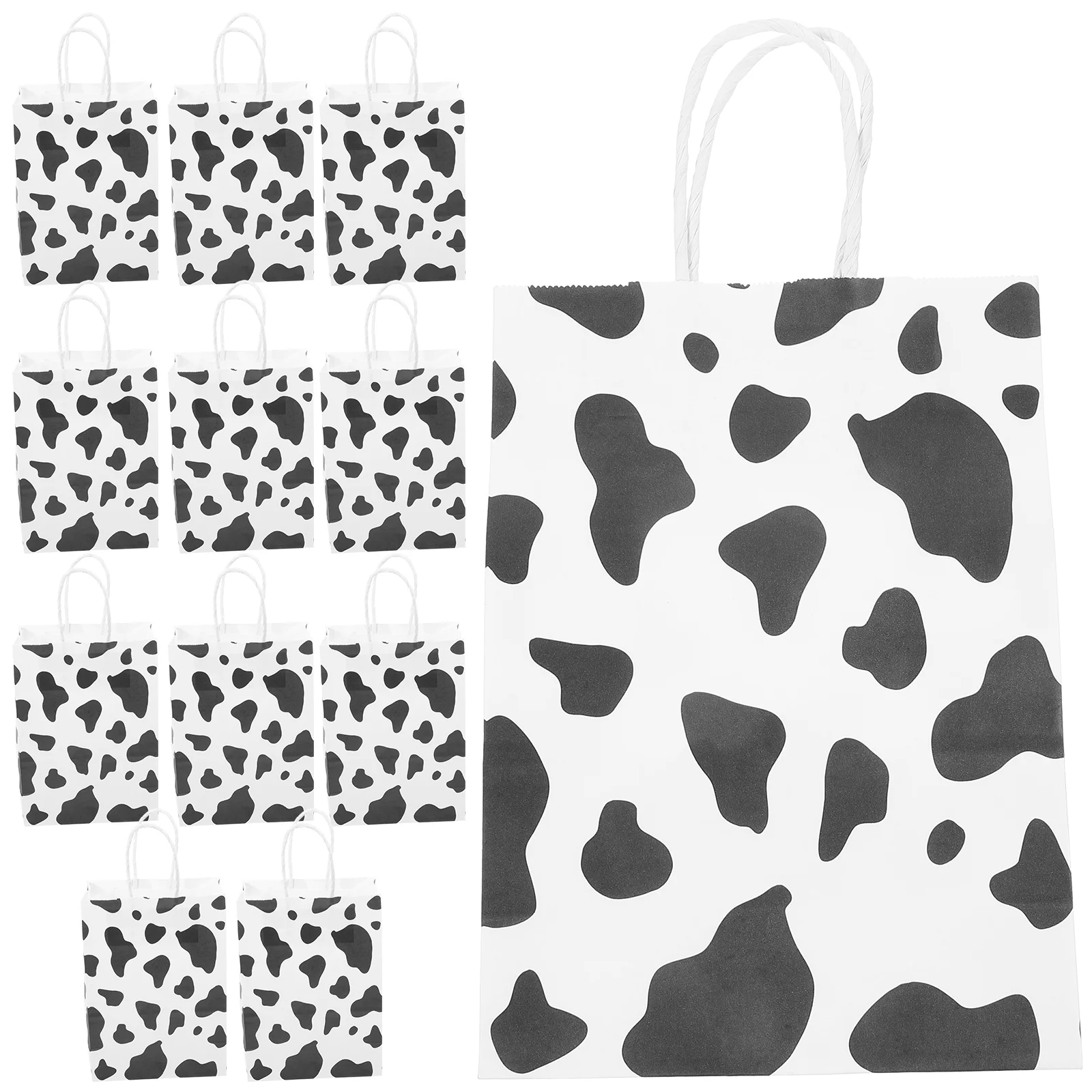 

Cow Print Gift Bags with Handles for Creative Party Treats and Jewelry Packaging