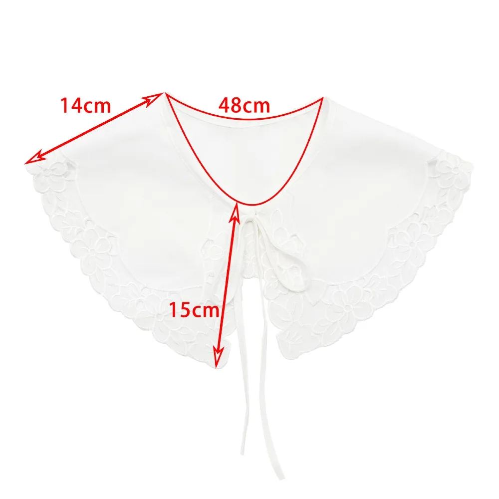 Dress Blouse Decor Hollowed Out Fake Collar New Fake Collar Lace Up Shawl Detachable Shirt Collar Front Placket Collar