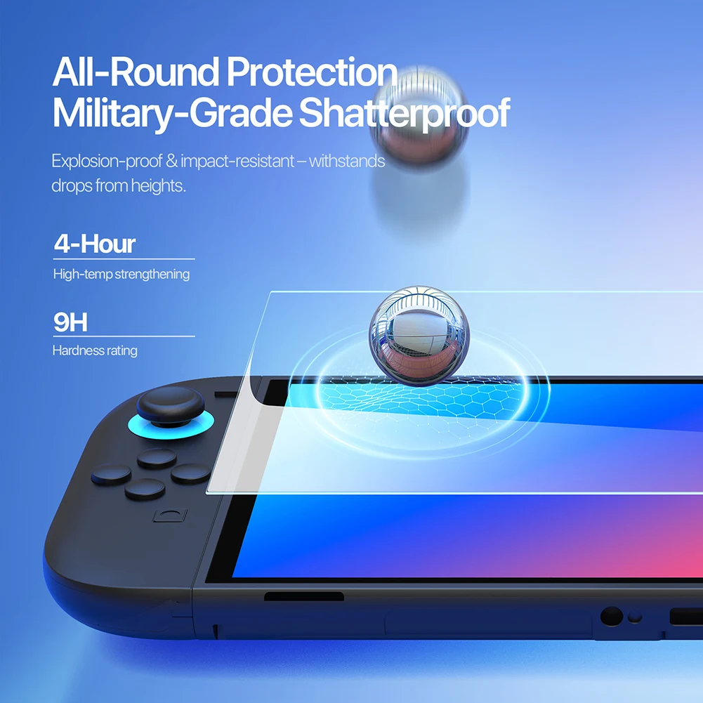 Tempered Film for Nintendo for Switch 2 Anti-Scratch Game Console Film Bubble Free 9H Hardness Anti-fingerprint Game Accessories