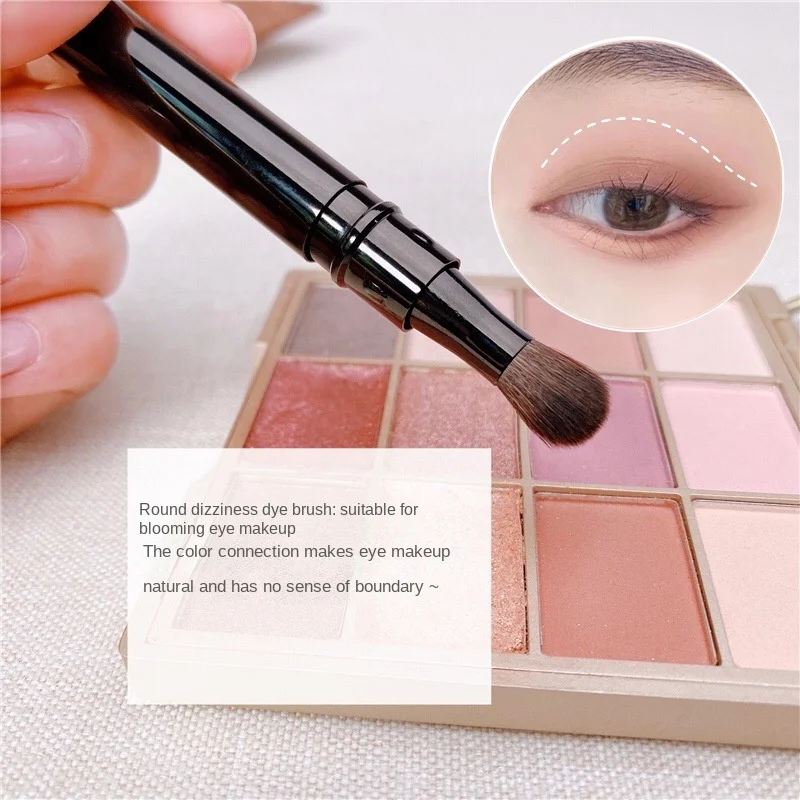 Makeup Brushes Portable Double-Headed Eyeshadow Nose Highlight Concealer Detail Blending Eyebrow Lip Makeup Brush Cosmetic Tools - 4
