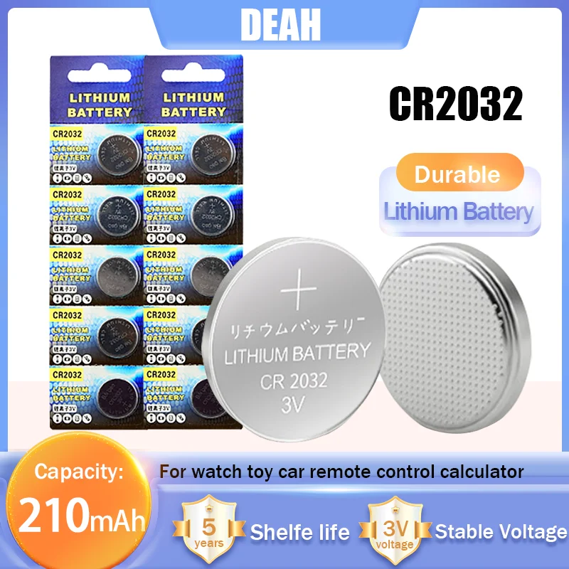 CR2032 CR 2032 3V литиевая батарея DL2032 ECR2032 BR2032 для игрушек часов автомобиля пульт