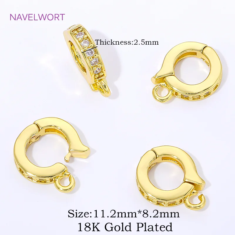 18K Vergoldeter Messing-Kettenanhänger, Anhängerhalter für Schmuck, Ösen für Anhänger, DIY-Halsketten-Zubehör – Detail 31