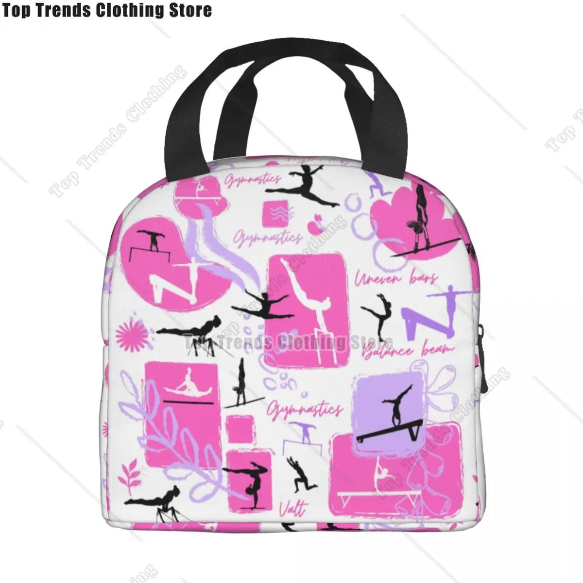 Dance Rhythmic Gymnastics Lunch Bag Women Warm Cooler Insulated Lunch Box for Adult Office