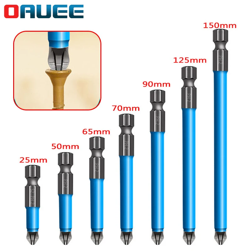 1/3/7Pcs S2 Anti Skid Batchhead Electric Drill Bit Hex Shank PH2 Cross